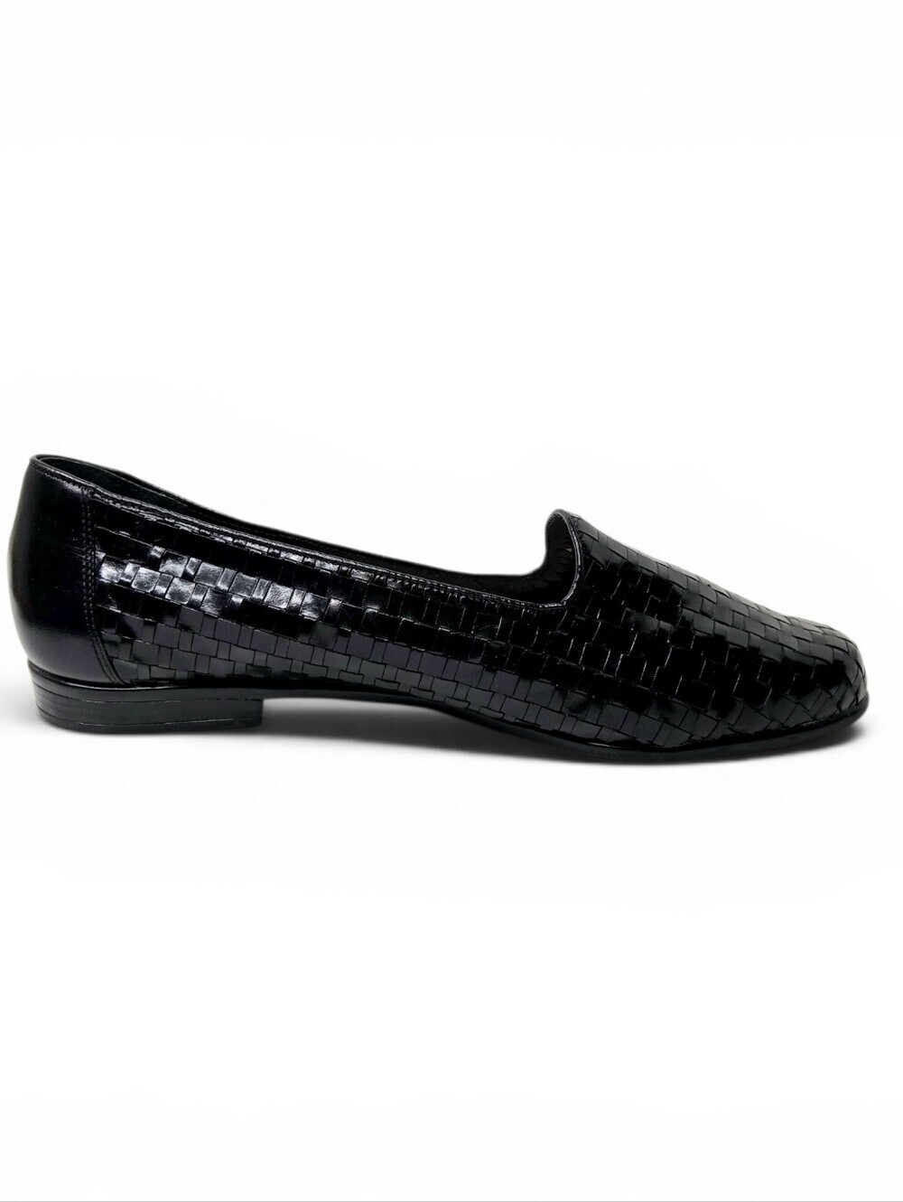 Trotters Black woven leather loafers. 12WW